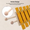 Btuty 13 Notes Glockenspiel Classic Wood Color Xylophone Metal Keys
