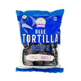 TORTILLA CHIPS DOÑA LOLA: Organic Blue Corn, Gluten-Free, Plant-based, Low Sodium, No Preservatives, No Coloring, 2-pack, 8oz each | NEW Crushing-Free Box
