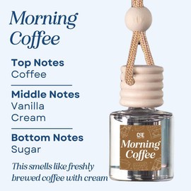 Scented Car Air Freshener - Long Lasting Car Diffuser - Last 60+ Days:_Morning Coffee