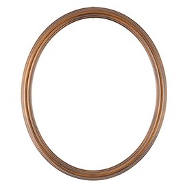 OVALCREST - Saratoga Picture Frame – Oval – Sunset Gold – Slim 15/16” MDF Frame – Oval Profile with Subtle Scoops – 20+ Sizes and 25 Finishes