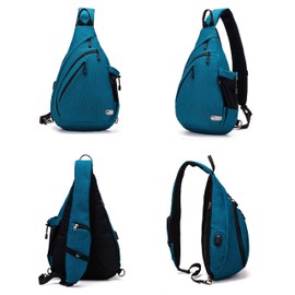 TurnWay Water-Proof Sling Backpack/Crossbody Bag/Shoulder Bag for Travel, Hiking, Cycling, Camping for Women & Men (BLUE)