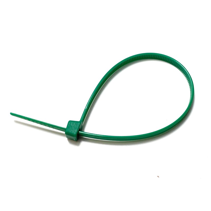 TR Nylon Plastic Cable Ties, Zip Ties Green wrap (Green,