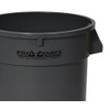 PRO SOURCE Heavy Duty Round Grey LLDPE Polyethylene Trash Can,