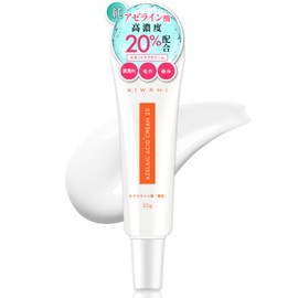 KIWAMI Azelaic Acid 20% Cream, 0.7 oz (20 g), CICA Glycylglycine, Rough Skin, Oily Skin, Acne, Pimples, Sebum, Pores, Shiny Sensitive Skin