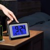 Digital Clock Large Display Blue Backlight Temperature Humidity Function Wall