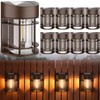 DOESLAG Solar Fence Lights, 8 Pack Deck Light Waterproof Solar