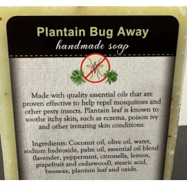 Garden Path Soap PLANTAIN BUG AWAY BAR SOAP - Amish Handcrafted Herbal Protective & All-Natural