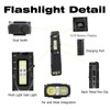 Kiavox Flat Flashlight Rechargeable, Super Bright EDC Tactical Flashlights with