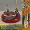 Bankers Lamp, Traditional Green Desk Lamp with Solid Birch Wood
