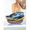 HENXFEN LEAD Pasta Bowls– 33 oz Colorful Ceramic Salad Bowls