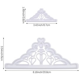 4 Pcs Crown Cookie Cutters Set Tiara Fondant Cutter Crown and Princess Crown Mold Cupcake Decorating Gumpaste Mould