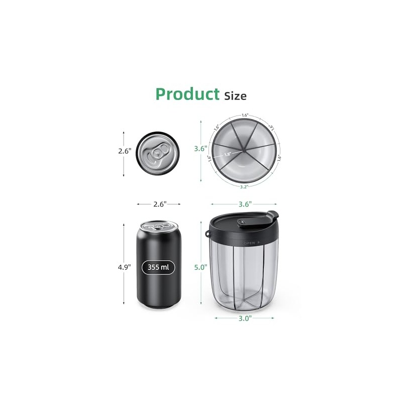 PULIV Large Pill Organizer with 6 Slots & 20 Labels