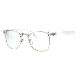 PASTL Clear Lens Clear Gold Frame Glasses Designer Style Eyeglasses Unisex