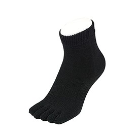 yubinoba socks yubinoba short toe correction 5 toe socks, Black