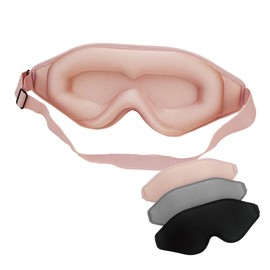 3D Eye Mask, 99.99% Shading Rate, Good Sleep, Sleeping Goods, Travel, Eyelashes, Equestria, Airplane, Night Bus, Moving, Adjustable, Blindfold, 3D Eye Mask (Pink)
