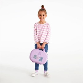 Enso Cute girl Adaptable Toiletry Bag with Shoulder Strap Purple 29x21x15 cms Rigid ABS 9.14L 2.52 kgs
