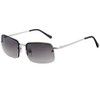 FLAWLESS EYEWEAR - Minimalist Medium Rectangular Sunglasses Clear Eyewear Spring