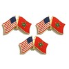 3 Morocco USA Friendship Flag Lapel Pins Pack of 3