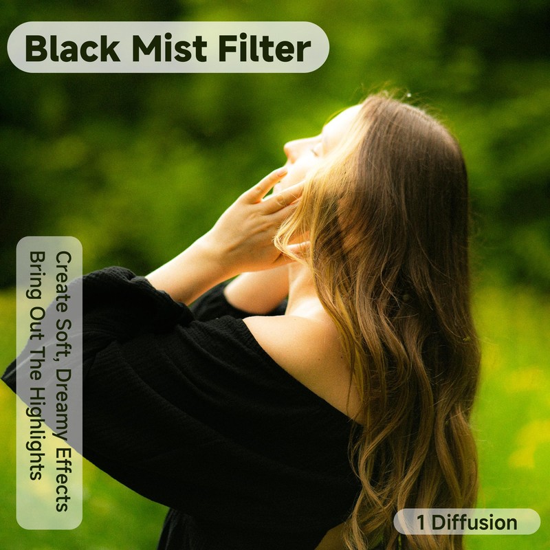 Walking Way 82MM Black Mist Filter 1 Pro Mist, 24-Layer