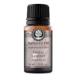 Cedar Leather Fragrance Oil 10ml for Men's Cologne, Diffuser Oils, Making Soap, Candles, Lotion, Home Scents, Linen Spray and Lotion