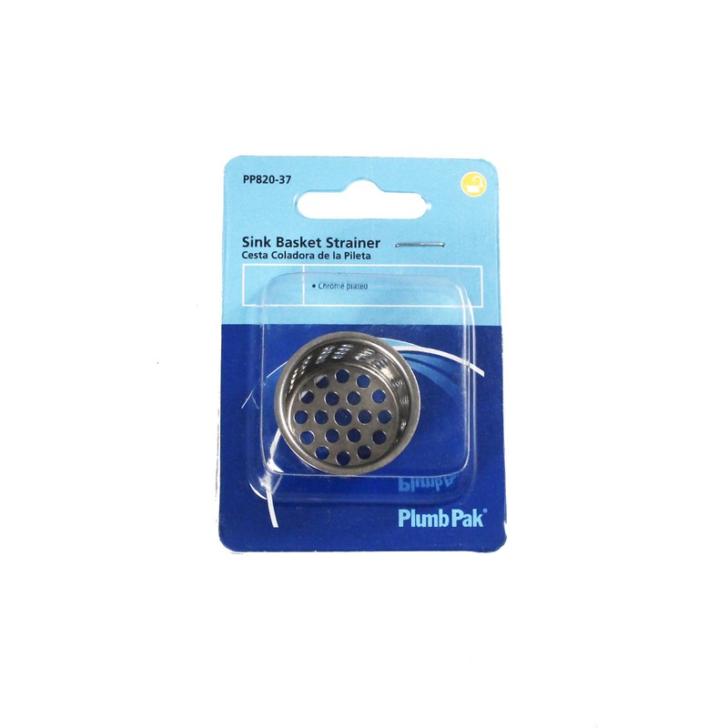 Plumb Pak, Chrome, Size PP820-37 Strainer Basket-Basin Sink 1-inch, 1
