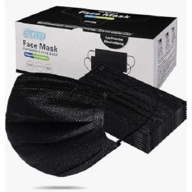 Biwisy 50pcs 3-Ply Disposable Face Mask Elastic Earloop