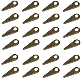 Merriway BH02339 (20 Pcs) EB Picture Frame Turn Buttons Screen Clips Small 13mm (1/2 inch) Brass Plated - Pack of 20 Pieces