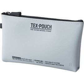 King Jim TXP100-GY Tex-Pouch Accessory Case, Silicone Material, Gray