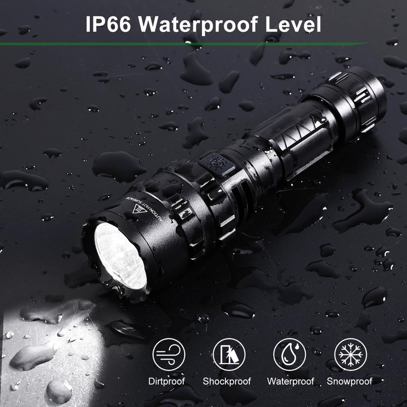 APLOS F01 LED Flashlights Rechargeable - 1200 Lumens Bright Flashlight,