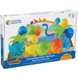 Learning Resources Counting Dino-Sorters Math Activity Set, Dinosaur Sorting Toy, 65 Pieces, Ages 3+