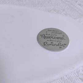 Funny Inspirational Pocket Hug Gifts for Women Men Christmas Birthday Gift for Coworker Friend Leaving Farewell Gifts for Son Sometimes You Forget You're Awesome Gift Pocket Hugs Keychain