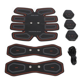 Abdominal Muscle Trainer 10 Modes PU Leather USB Rechargeable Micro Current Intelligent LCD Display Ab Stimulator