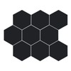 6-Sheet Black Hexagon Peel and Stick Backsplash for Kitchen and