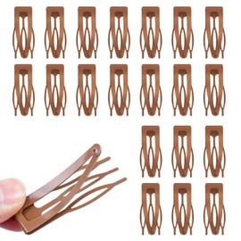 Hsrag 20 Pcs Double Hair Clips, Metal Hair Barrettes for Women, Making Salon Supplieshair Grips Accessories