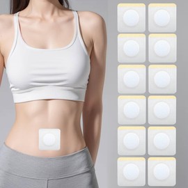 12Pcs Castor Oil Pack Wrap for Liver Detox, Disposable Self-Adhesive Castor Oil Patches, Highly Absorbent Castor Oil Iin Belly Button, No Wash, Anti-Seepage(Oil Not Included)