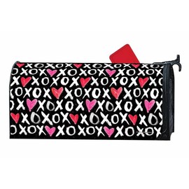 Studio M The Original Magnetic Mailbox Cover, Decorative MailWrap Fits Standard Size 6.5 x 19 Inch Mailbox, Weather Resistant Vinyl, Hugs and Kisses Hearts