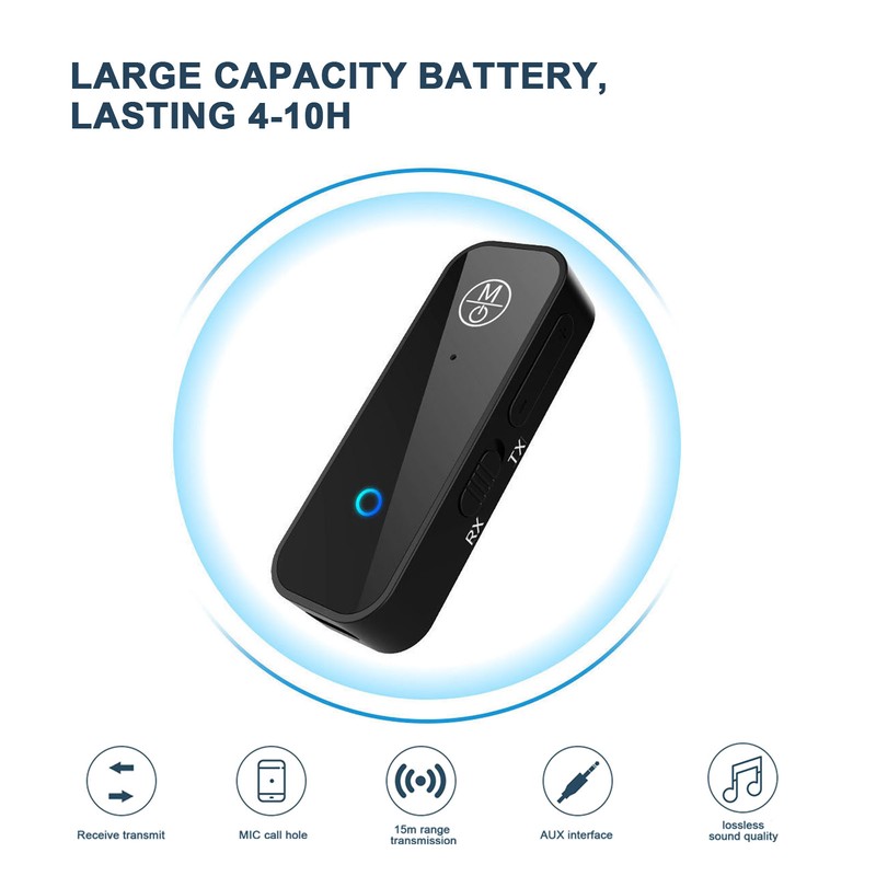 Bluetooth 5.1 Sound Receiver Transmitter 2 in 1 Noise Reduction