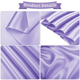 fani 120 PCS Lavender Purple Satin Chair Sashes Bows Universal Chair Cover for Wedding Reception Restaurant Event Decoration Banquet,Party,Hotel Event Decorations (7 x 108 inch)
