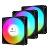 upHere 120mm Rainbow LED PC Case Fan,High Performance Silent Fan