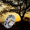 YAFEINI Fidget Ring Sterling Silver Anxiety Ring for Women Filigree