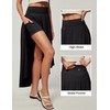 Heathyoga High Waist Wrap Skirt with Shorts Flowy Skirts for