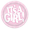 Beistle It's A Girl Plates, 9-Inch, Pink/White