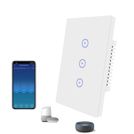 Jinvoo Smart Light Switch, Zigbee Light Switch, Compatible with Alexa and Google, Smart Life Control, Hub Required (3 Gang)
