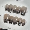 Magnetic Leopard Handmade Nail Tips - Coffin Egg / 마그네틱