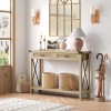 IDEALHOUSE Sofa Side Console Table with Drawer and 2 Storage