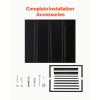 44 X 24-Inch Fixed Metal Awning with Stable Triangle Steel