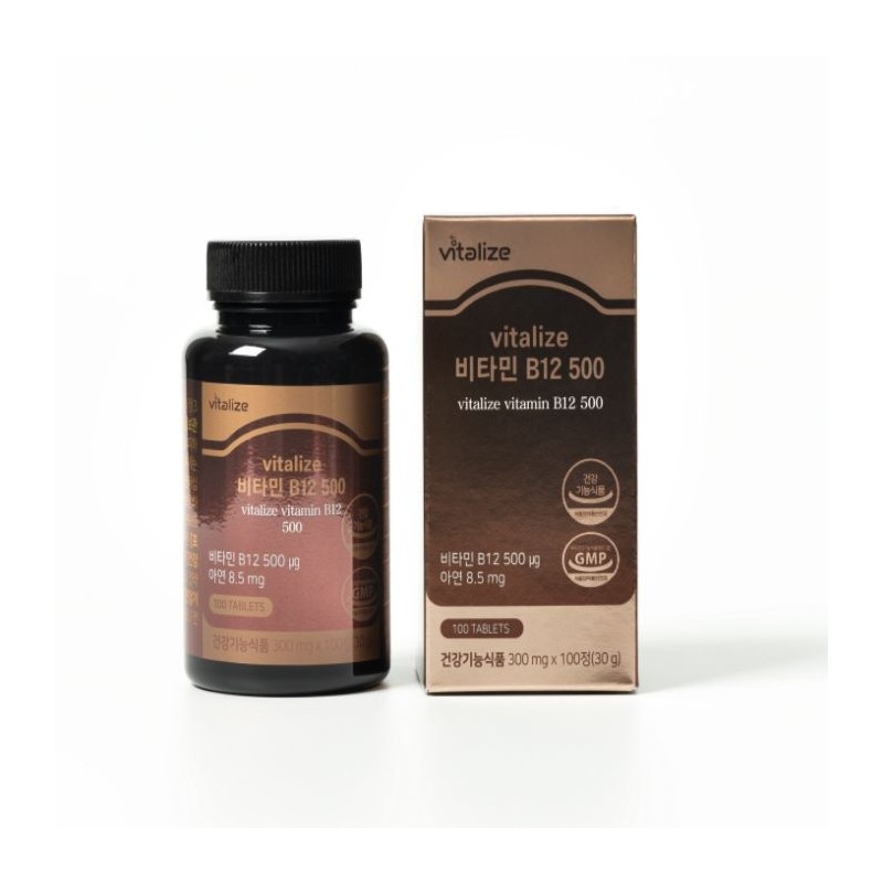 Vitalize Vitamin B12 500 & Zinc 100 tablets, 3 months,
