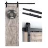 SMARTSTANDARD 5 FT Sliding Barn Door Soft Close Hardware Kit