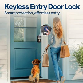 VIVOHOME Smart Lock for Front Door, Keyless Entry Door Lock with Fingerprint, Bluetooth App Remote Control, Electronic Keypad Deadbolt with User Management