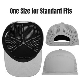 Varpepe Performance Snapback Hats for Men Women,Flat Bill Brim Cap,Golf,Running,Workout